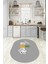 Dijital Baskılı Kaymaz Yıkanabilir Home Yazılı Oval Mutfak Halısı, N-O-Mutfak-31-Gri, 5