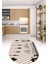 Dijital Baskılı Kaymaz Yıkanabilir Renkli Modern Oval Mutfak Halısı, N-O-Mutfak-32-Gri, 2