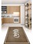 Dijital Baskılı Kaymaz Taban Yıkanabilir Kitchen Yazılı Mutfak Halısı, N-Mutfak-42-Kahve, 1