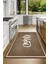 Dijital Baskılı Kaymaz Taban Yıkanabilir Kitchen Yazılı Mutfak Halısı, N-Mutfak-42-Kahve, 5