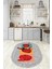 3D Dijital Baskılı Kaymaz Yıkanabilir Renkli Modern Oval Mutfak Halısı, N-O-Mutfak-45-Kırmızı, 3