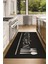 Dijital Baskılı Kaymaz Taban Yıkanabilir Kitchen Yazılı Mutfak Halısı, N-Mutfak-49-Siyah, 4