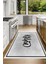 Dijital Baskılı Kaymaz Taban Yıkanabilir Kitchen Yazılı Mutfak Halısı, N-Mutfak-42-Gri, 5