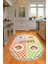 Dijital Baskılı Kaymaz Yıkanabilir Renkli Modern Oval Mutfak Halısı, N-O-Mutfak-36-Krem, 1