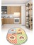 Dijital Baskılı Kaymaz Yıkanabilir Renkli Modern Oval Mutfak Halısı, N-O-Mutfak-36-Krem, 2