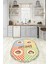 Dijital Baskılı Kaymaz Yıkanabilir Renkli Modern Oval Mutfak Halısı, N-O-Mutfak-36-Krem, 5