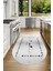 Dijital Baskılı Kaymaz Yıkanabilir Renkli Modern Oval Mutfak Halısı, N-O-Mutfak-10-Gri, 2