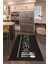 Dijital Baskılı Kaymaz Taban Yıkanabilir Kitchen Yazılı Mutfak Halısı, N-Mutfak-49-Siyah, 1
