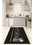 Dijital Baskılı Kaymaz Taban Yıkanabilir Kitchen Yazılı Mutfak Halısı, N-Mutfak-49-Siyah, 3