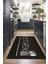 Dijital Baskılı Kaymaz Taban Yıkanabilir Kitchen Yazılı Mutfak Halısı, N-Mutfak-49-Siyah, 5