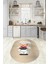 Dijital Baskılı Kaymaz Yıkanabilir Renkli Modern Oval Mutfak Halısı, N-O-Mutfak-05-Krem, 2