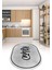 Dijital Baskılı Kaymaz Yıkanabilir Kitchen Yazılı Oval Mutfak Halısı, N-O-Mutfak-42-Gri, 1