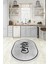 Dijital Baskılı Kaymaz Yıkanabilir Kitchen Yazılı Oval Mutfak Halısı, N-O-Mutfak-42-Gri, 4