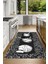 3D Dijital Baskılı Kaymaz Taban Yıkanabilir Renkli Modern Mutfak Halısı, N-Mutfak-45-Antrasit, 4