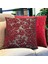Mercan Desenli Bordo Kırlent Kılıfı Seti -2 Adet 45CM*45CM 1
