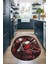 3D Dijital Baskılı Kaymaz Yıkanabilir Renkli Modern Oval Mutfak Halısı, N-O-Mutfak-19-Kırmızı, 1