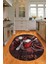 3D Dijital Baskılı Kaymaz Yıkanabilir Renkli Modern Oval Mutfak Halısı, N-O-Mutfak-19-Kırmızı, 3