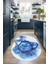 Dijital Baskılı Kaymaz Yıkanabilir Renkli Modern Oval Mutfak Halısı, N-O-Mutfak-23-Mavi, 1