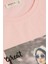 Kız Çocuk Tişört Havalı Kız Baskılı 8-14 Yaş, Pembe 3