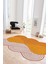 Dijital Baskılı Kaymaz Taban Yıkanabilir Lazer Kesim Yolluk Mutfak Salon Halısı, N-Lazer-15-Turuncu, 2