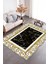 Dijital Baskılı Kaymaz Taban Yıkanabilir Lazer Kesim Yolluk Mutfak Salon Halısı, N-Lazer-08-Gold, 4