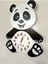 Hayvan Figürlü ve Karakterli Duvar Saati - Panda Tasarımlı Çocuk Duvar Saati 4