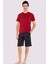 Erkek Bordo 1 Kısa Kollu Pijama + 1 Şort Orjinal Kutulu Lisanslı US.POLO/12005 2