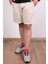 24YCEEO06095 Bej Erkek Slim Fit Hafif Kumaş Cepli Örme Bermuda Şort 1