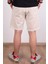 24YCEEO06095 Bej Erkek Slim Fit Hafif Kumaş Cepli Örme Bermuda Şort 3