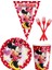 Minnie Mouse Kırmızı 8 Kişilik Kız Doğum Günü 4 Parçalı Mini Set Kız Çocuk Parti Seti Süsleme 1