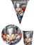 Thors 8 Kişilik Erkek Doğum Günü Mini Set Erkek Çocuk Parti Seti Süsleme 1