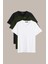 Erkek Çok Renkli T- Shirt Regular Fit Rahat Kesim V Yaka 3'lü Basic Tişört Paketi 1
