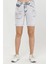 Lazer Kesim Mini Jean Kadın Şort 2430-880 Gri 3