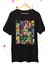 Oversize Mix Anime Characters Baskılı T-Shirt, Unisex Anime Baskılı Tişört 1