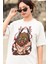 Oversize Demon Slayer Inosuke Baskılı T-Shirt, Unisex Anime Baskılı Tişört 3