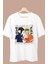 Oversize Naruto And Sasuke Baskılı T-Shirt, Unisex Anime Baskılı Tişört 1