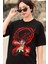 Oversize Demon Slayer Yoriichi Tsugikuni Baskılı T-Shirt, Unisex Anime Baskılı Tişört 3