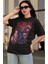 Oversize Street Fighter Akuma Kanji Baskılı T-Shirt, Unisex Anime Baskılı Tişört 3