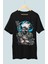 Oversize Kakashi Chidori Baskılı T-Shirt, Unisex Anime Baskılı Tişört 1