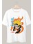 Oversize Naruto Vektörel Baskılı T-Shirt, Unisex Anime Baskılı Tişört 1