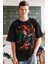 Oversize Demon Slayer Kamado Tanjiro 2 Baskılı T-Shirt, Unisex Anime Baskılı Tişört 2
