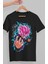 Oversize Dragon Ball Evil Goku Baskılı T-Shirt, Unisex Anime Baskılı Tişört 1