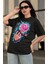 Oversize Dragon Ball Evil Goku Baskılı T-Shirt, Unisex Anime Baskılı Tişört 3