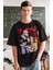 Oversize Chainsaw Man Karakterleri Baskılı T-Shirt, Unisex Anime Baskılı Tişört 2