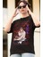 Oversize Demon Slayer Kokushibo Karakteri Tişört, Unisex Anime Baskılı T-Shirt 3