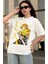 Oversize Demon Slayer Zenitsu Karakteri Baskılı T-Shirt, Unisex Anime Baskılı Tişört 3