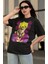 Oversize Jojo's Bizarre Adventure Corvoart Baskılı T-Shirt, Unisex Anime Baskılı Tişört 3