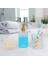 Kafes Model 3 Parça Banyo Takımı Sıvı Sabunluk + Katı Sabunluk + Diş Fırçalık 2