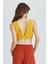 Havuz Yaka Crop Bluz Hardal 4