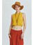 Beli Lastikli Basic Crop Bluz Hardal 3